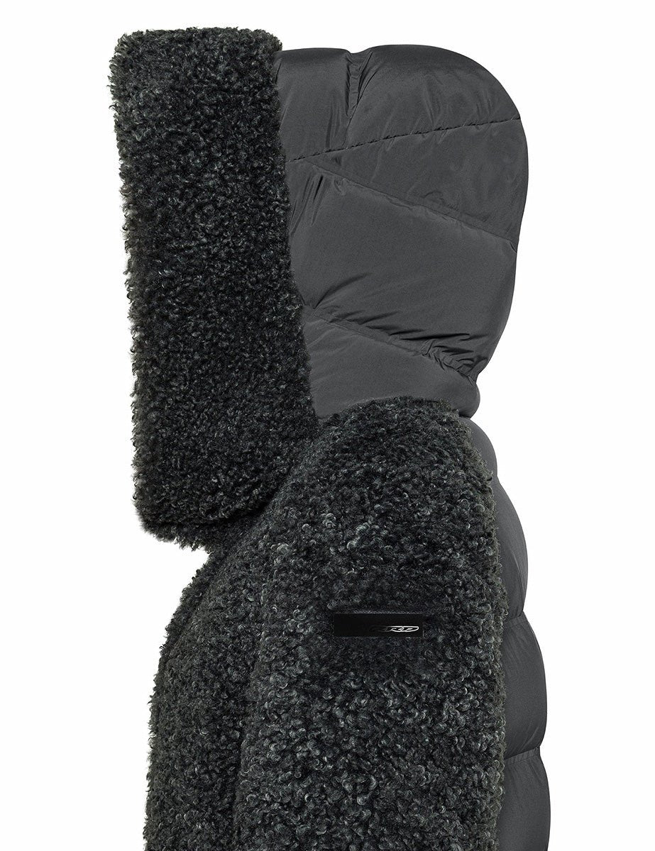 bomber lamb patchwork forest green - rrd - bomber