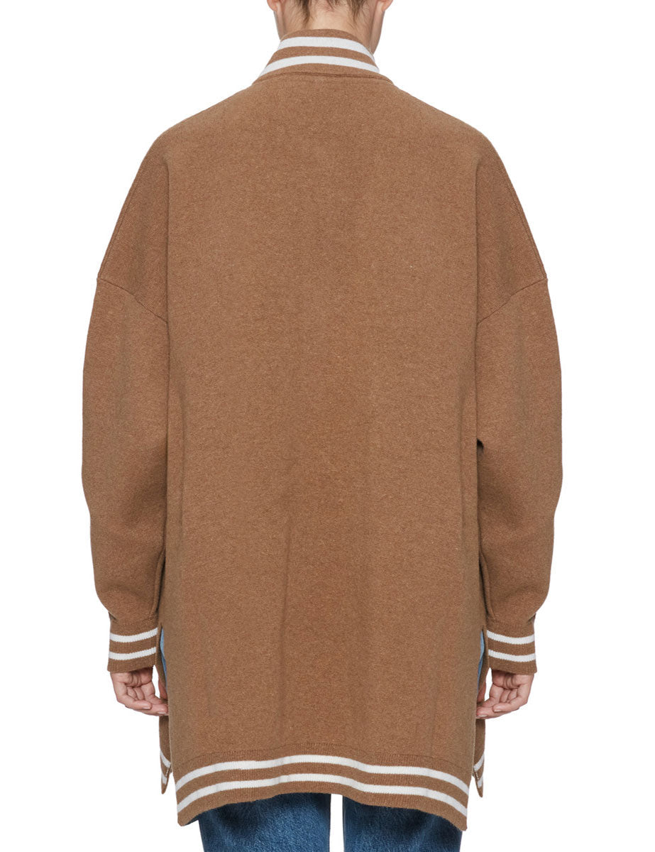 bomber maglia full zip cannella - jei-o - bomber