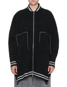 bomber maglia full zip nero - jei-o - bomber