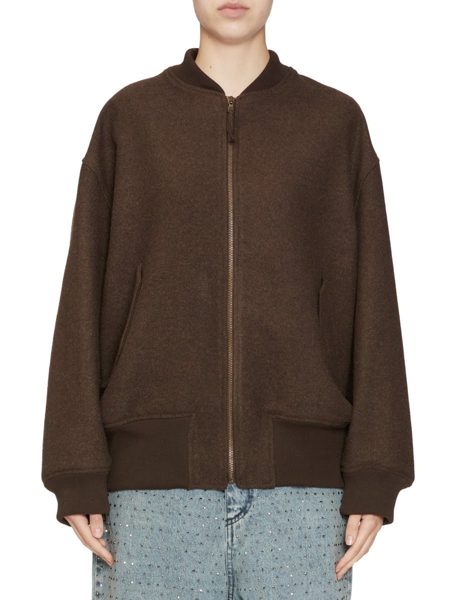 bomber misto lana cioccolato - blufrida - bomber
