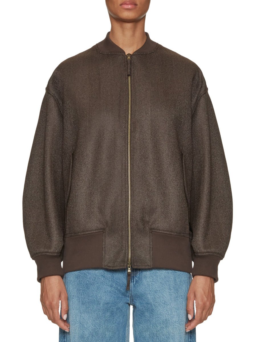 bomber over grisaglia moro - blufrida - bomber