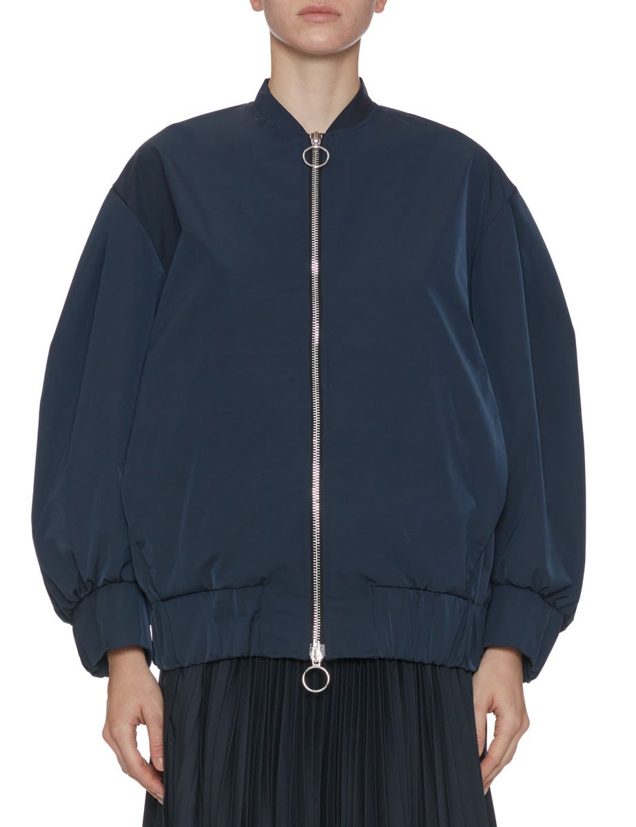bomber over tessuto tecnico blu - blufrida - bomber