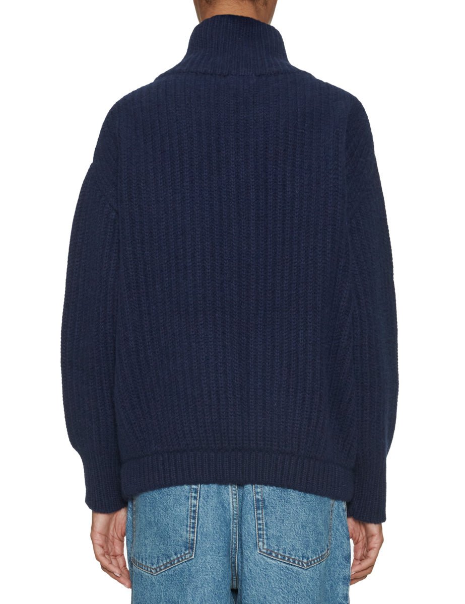 bomber oversize full zip blu scuro - slowear - bomber