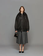 bomber oversized zip nero - Frida SRL