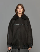 bomber oversized zip nero - Frida SRL