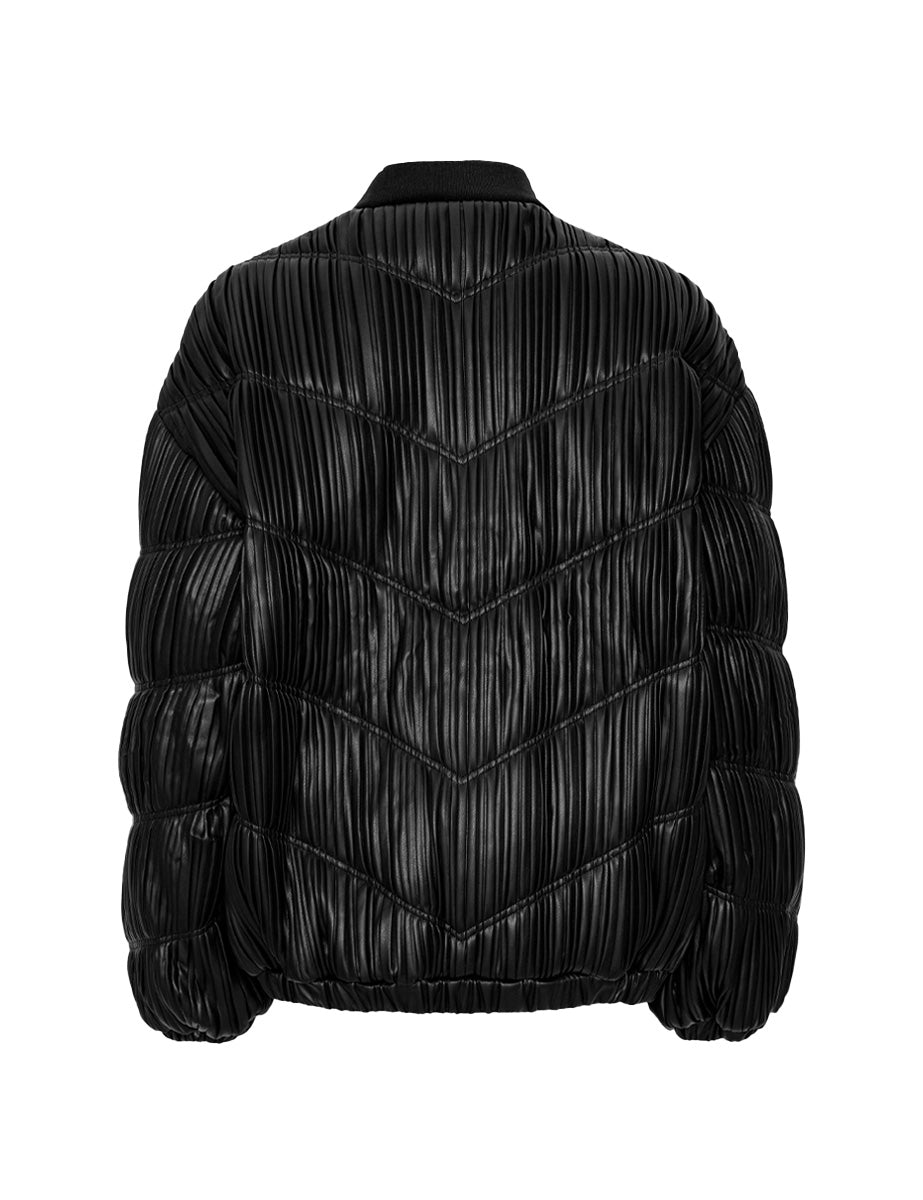 bomber plissettato black - rotate - bomber