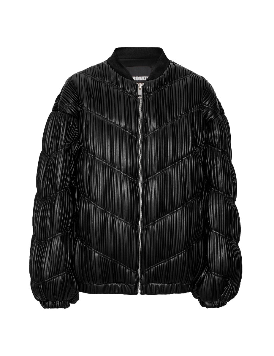 bomber plissettato black - rotate - bomber