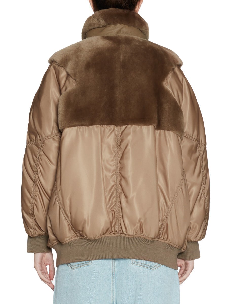 bomber straight shearling mastice - blancha - bomber
