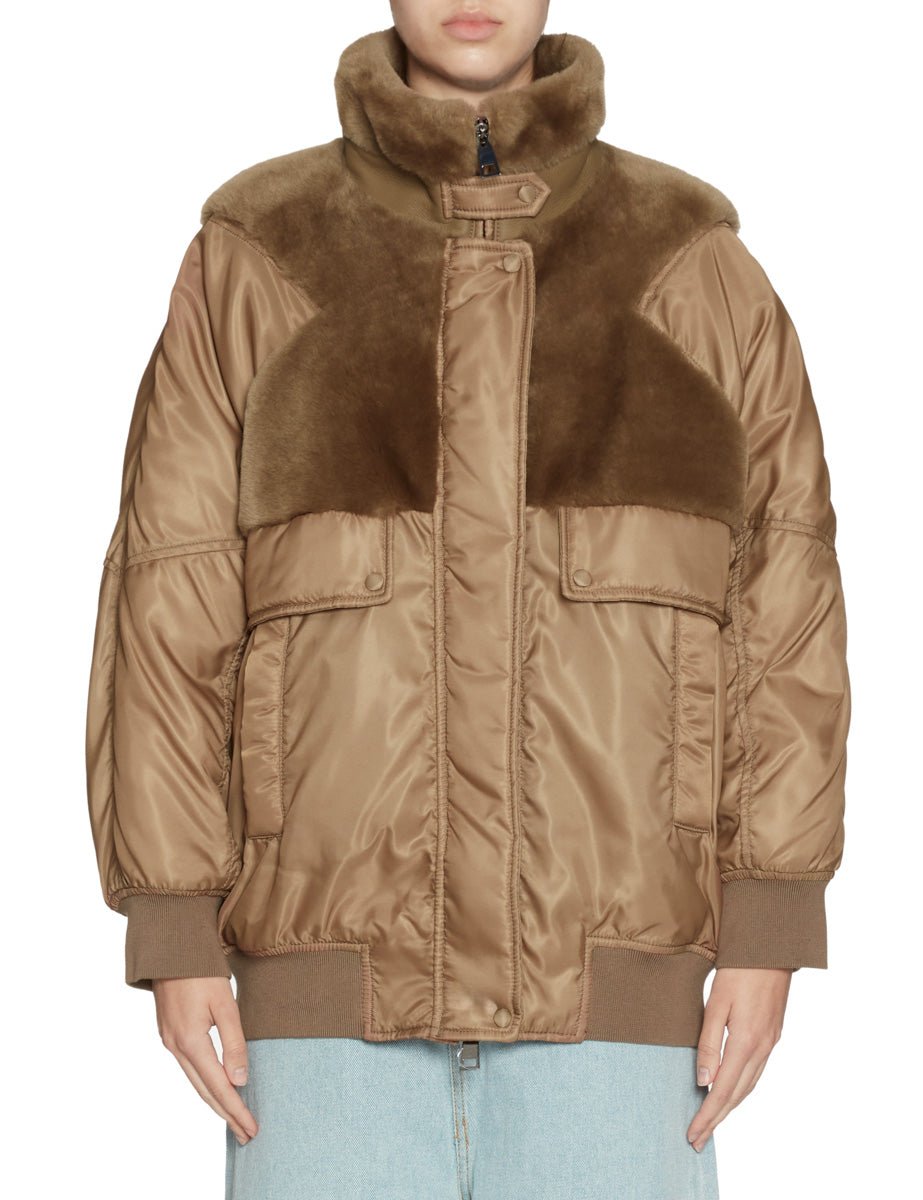 bomber straight shearling mastice - blancha - bomber