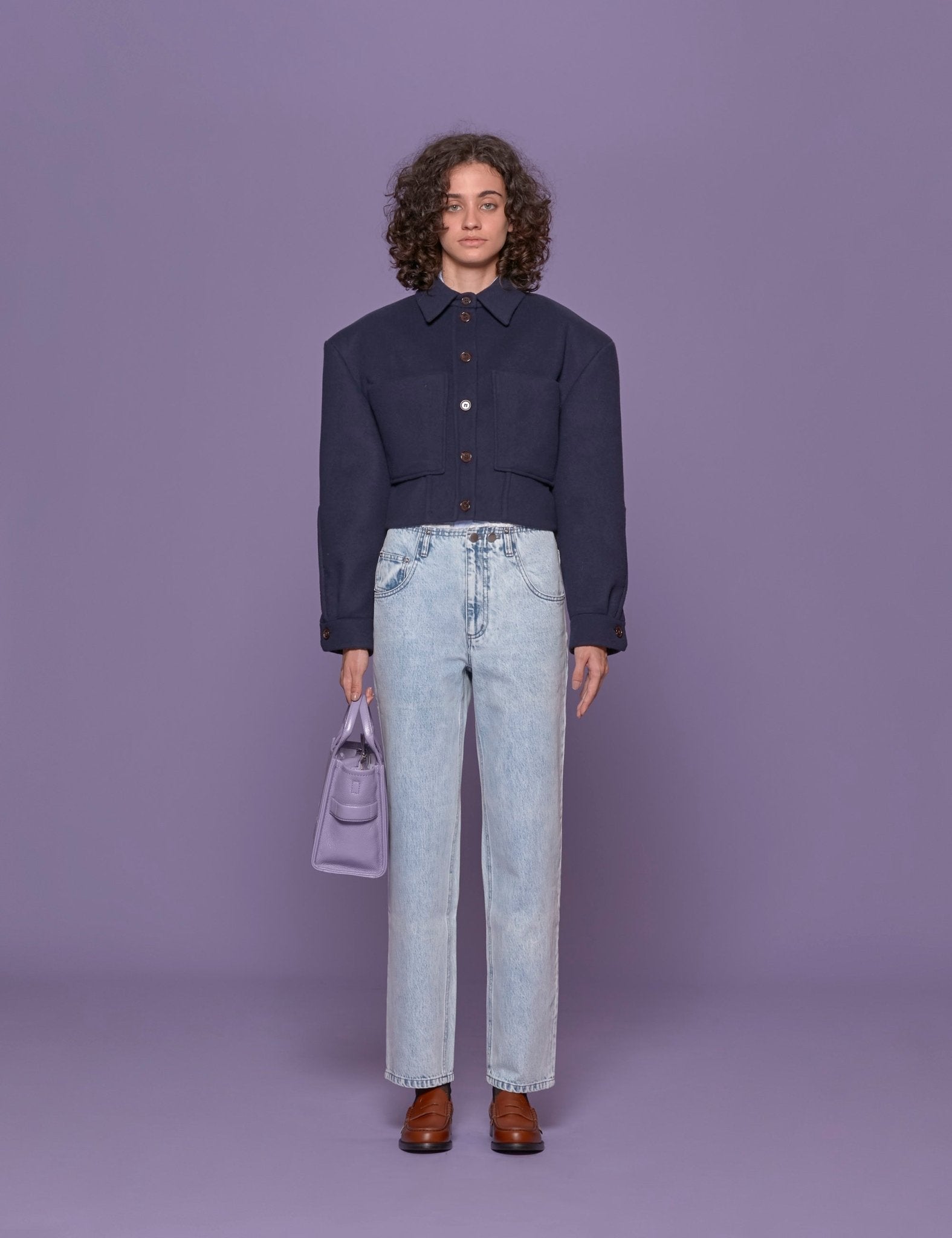 bomber velour blu - Frida SRL