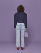 bomber velour blu - Frida SRL