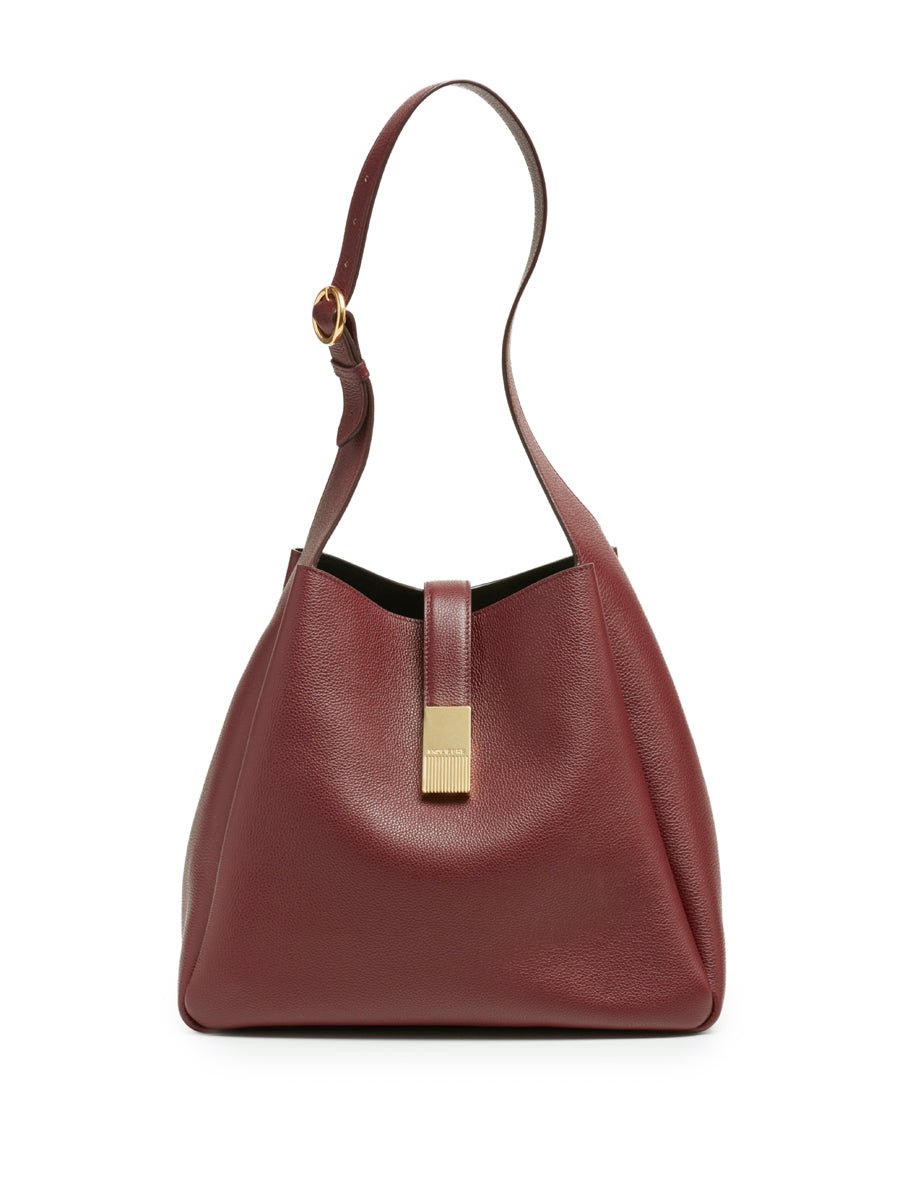 borsa a spalla pelle martellata bordeaux - mouliebre - shopper