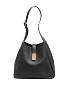 borsa a spalla pelle martellata nero - mouliebre - shopper