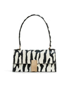 borsa baguette stampa zebra bianco nero - Frida SRL