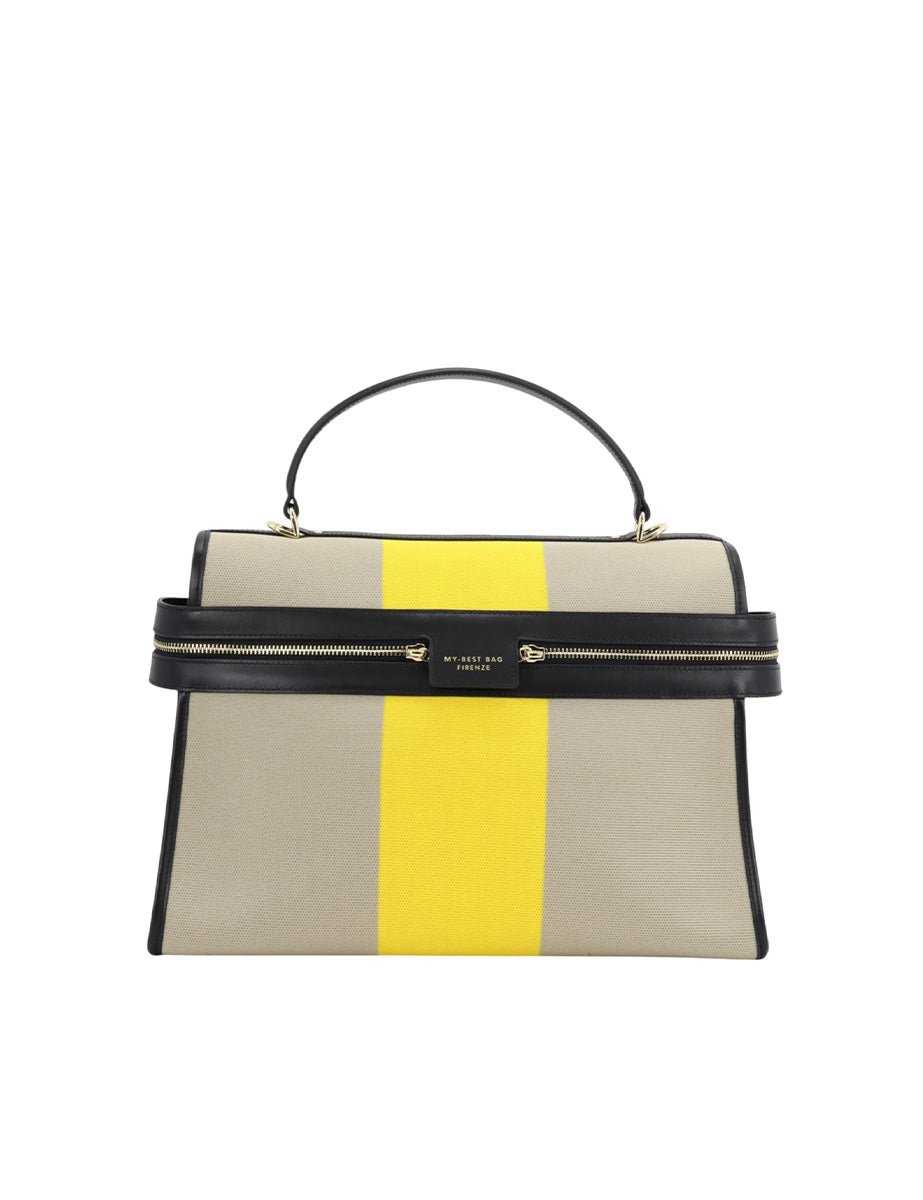 borsa bauletto zip fantasia sabbia - my best bag - shopper