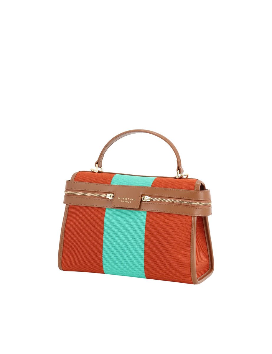 borsa bauletto zip fantasia terra - my best bag - shopper
