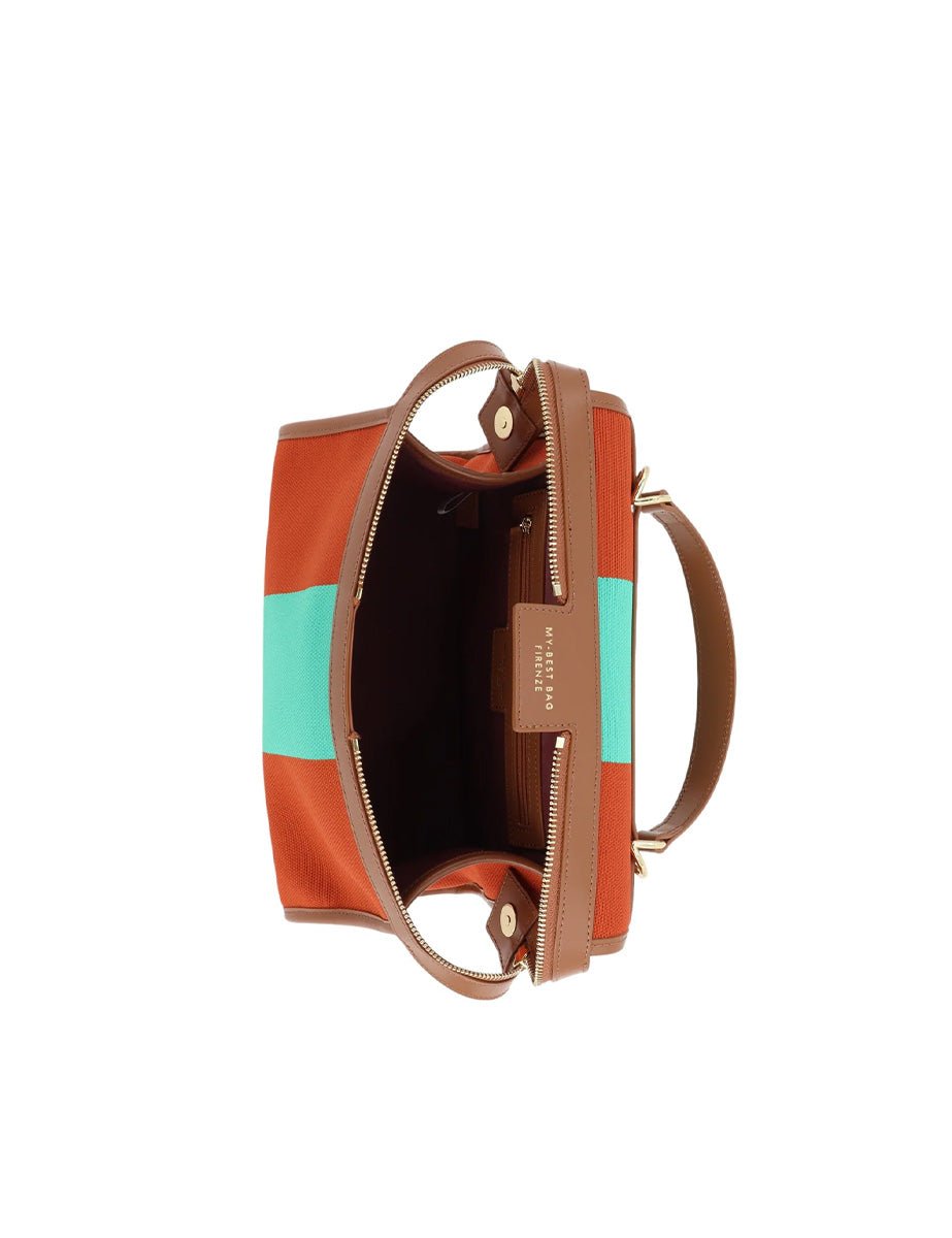 borsa bauletto zip fantasia terra - my best bag - shopper