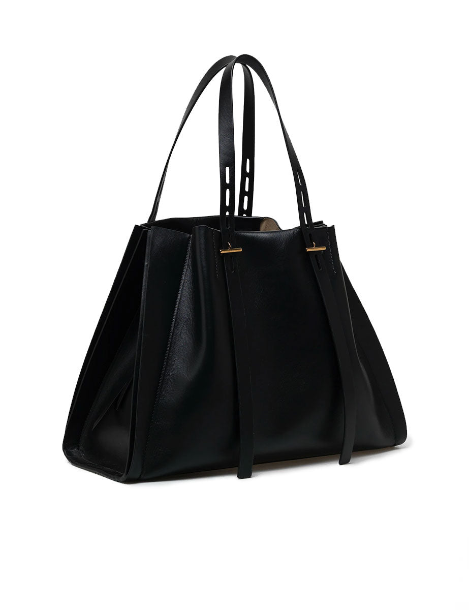 borsa big pelle lille linea promise nero - minobossi - shopper