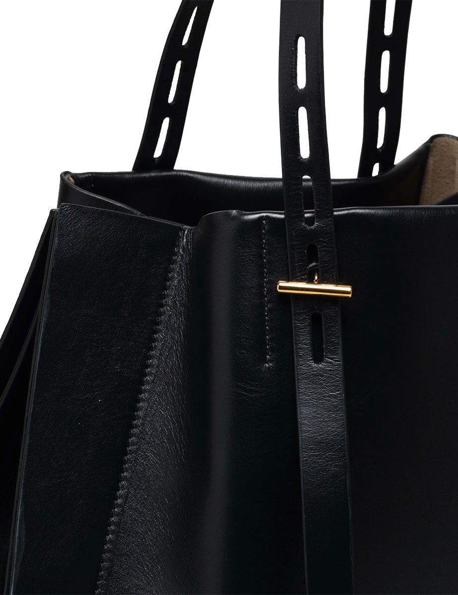 borsa big pelle lille linea promise nero - minobossi - shopper