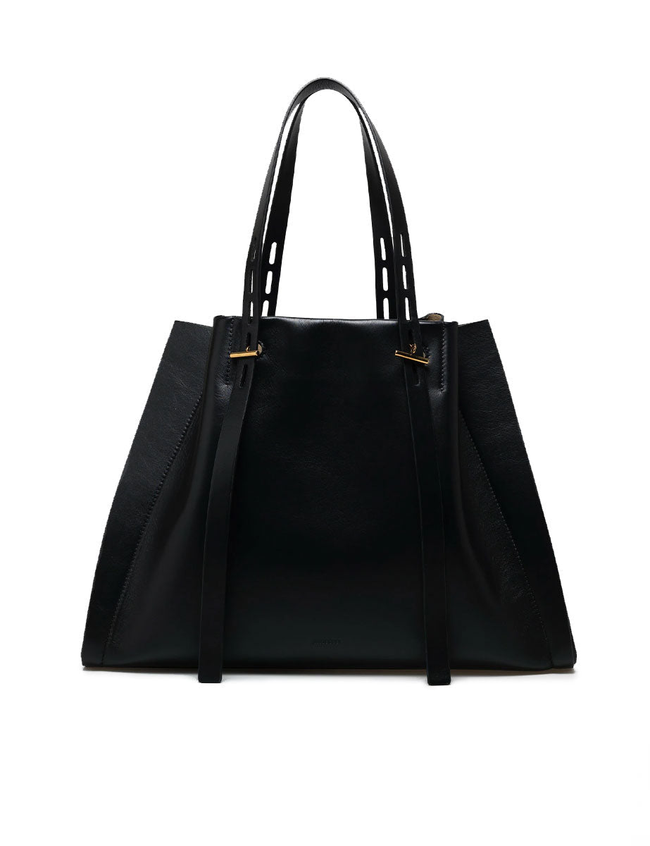borsa big pelle lille linea promise nero - minobossi - shopper