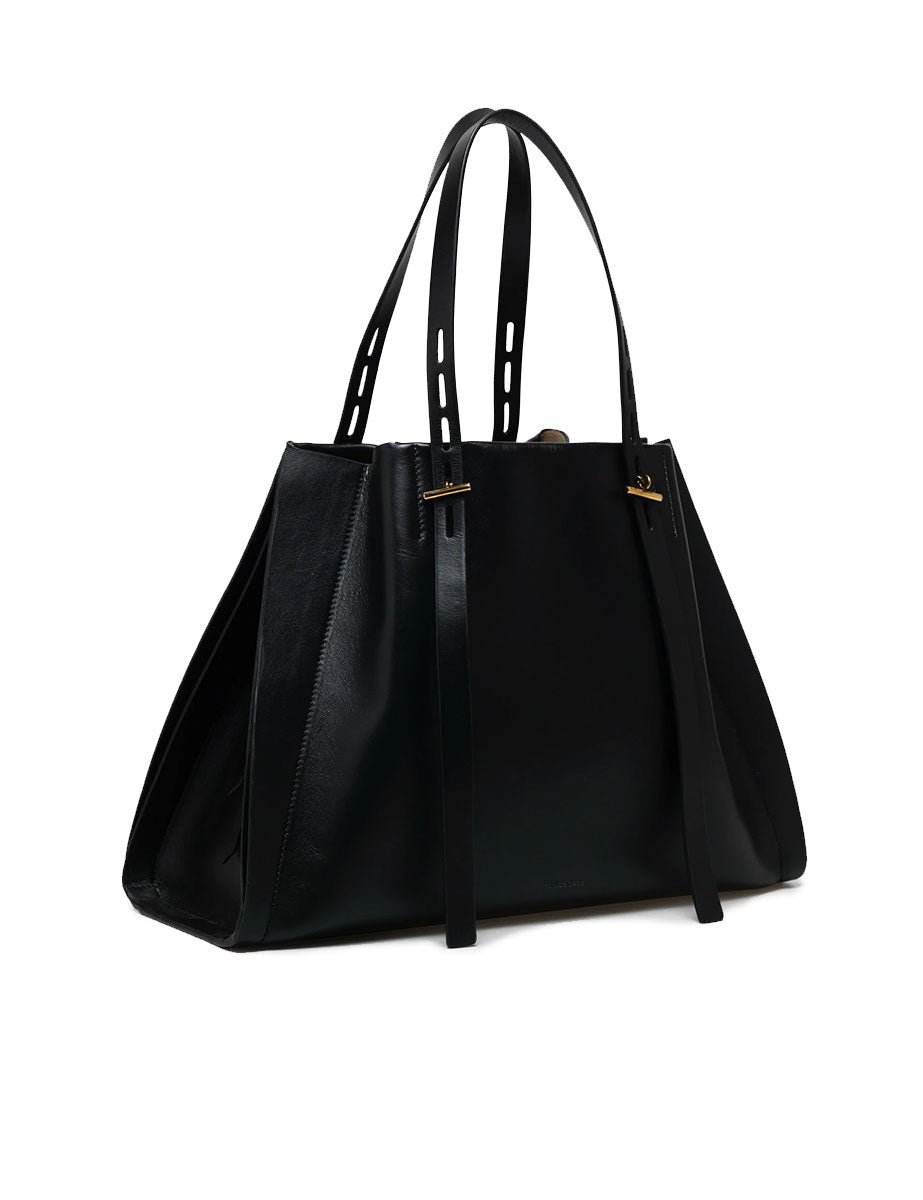 borsa big pelle lille linea promise nero - minobossi - shopper