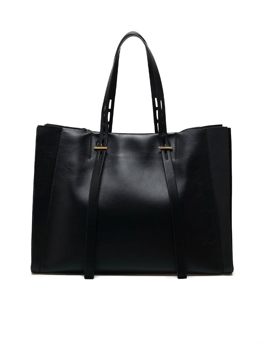 borsa big pelle lille linea promise nero - minobossi - shopper