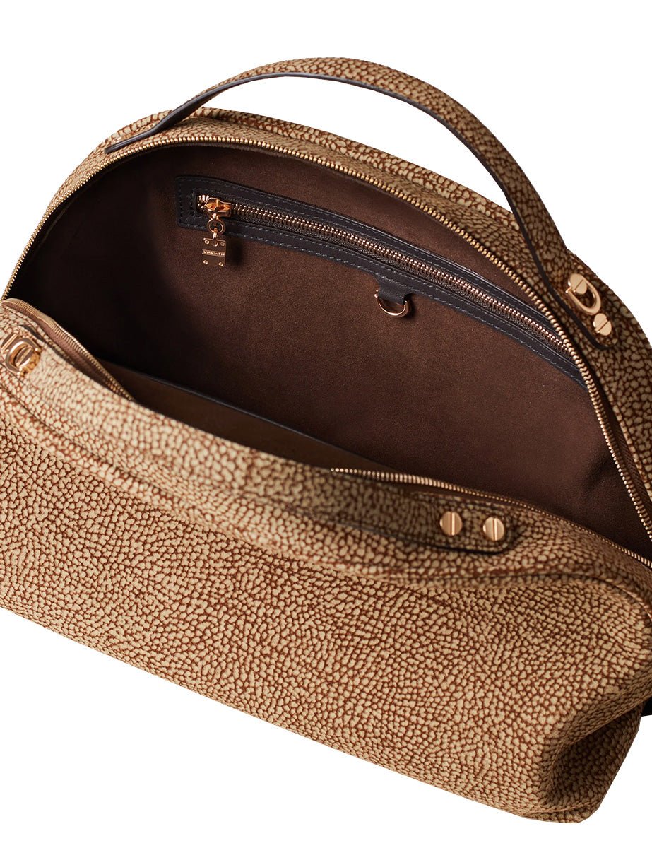 borsa big suede naturale - borbonese - clutch