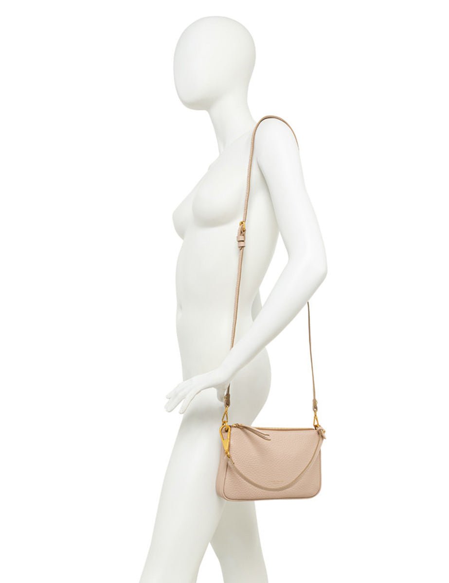 borsa brooke pelle pink salt - gianni chiarini - clutch