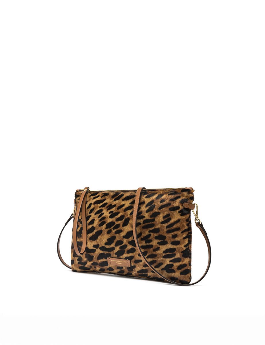 borsa cavallino hermy lince cuoio - gianni chiarini - clutch