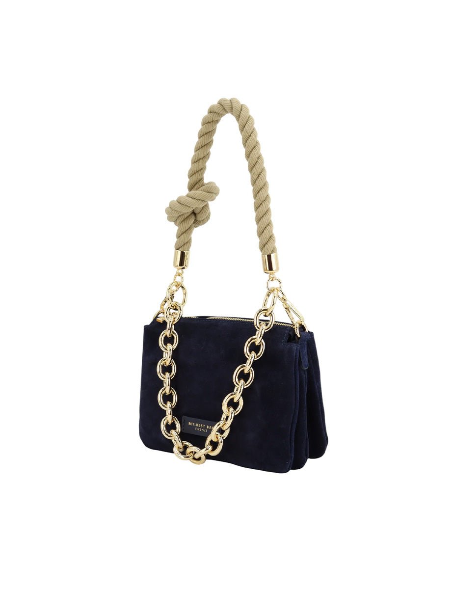 borsa corda small blu notte - my best bag - clutch