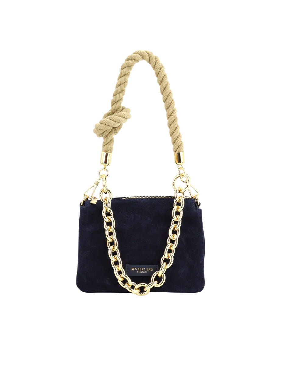 borsa corda small blu notte - my best bag - clutch