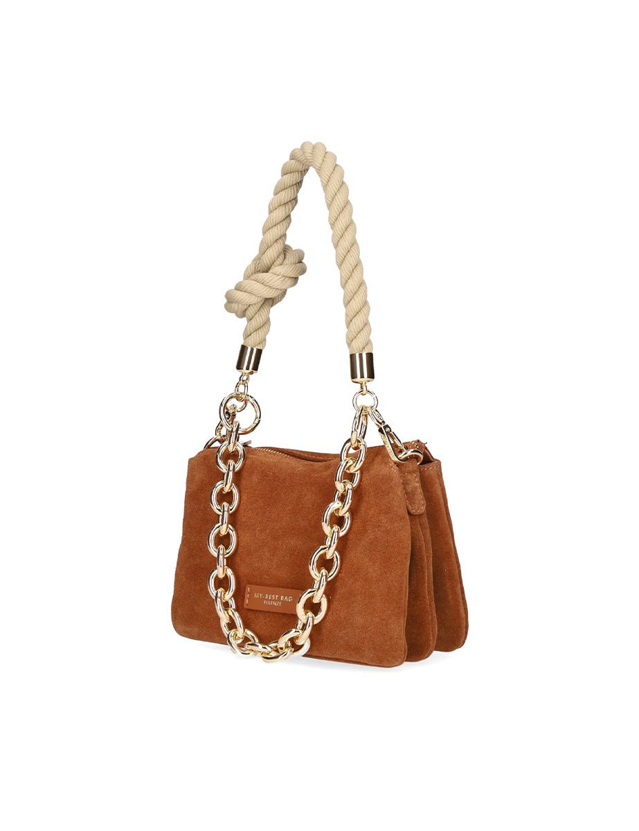 borsa corda small cuoio scuro - my best bag - clutch