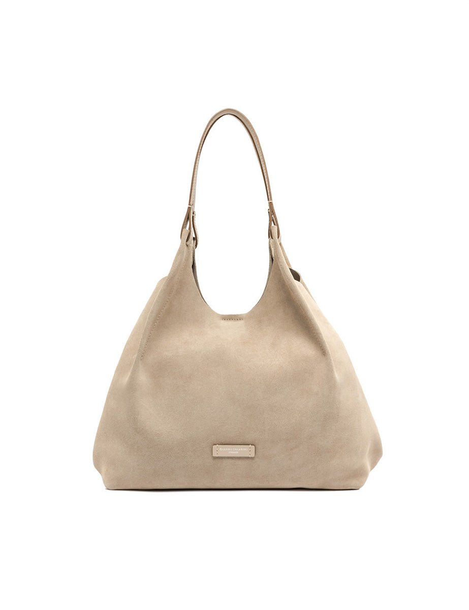 borsa dua big pelle nude - gianni chiarini - shopper
