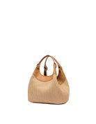 borsa dua pelle tessuto nature - gianni chiarini - shopper