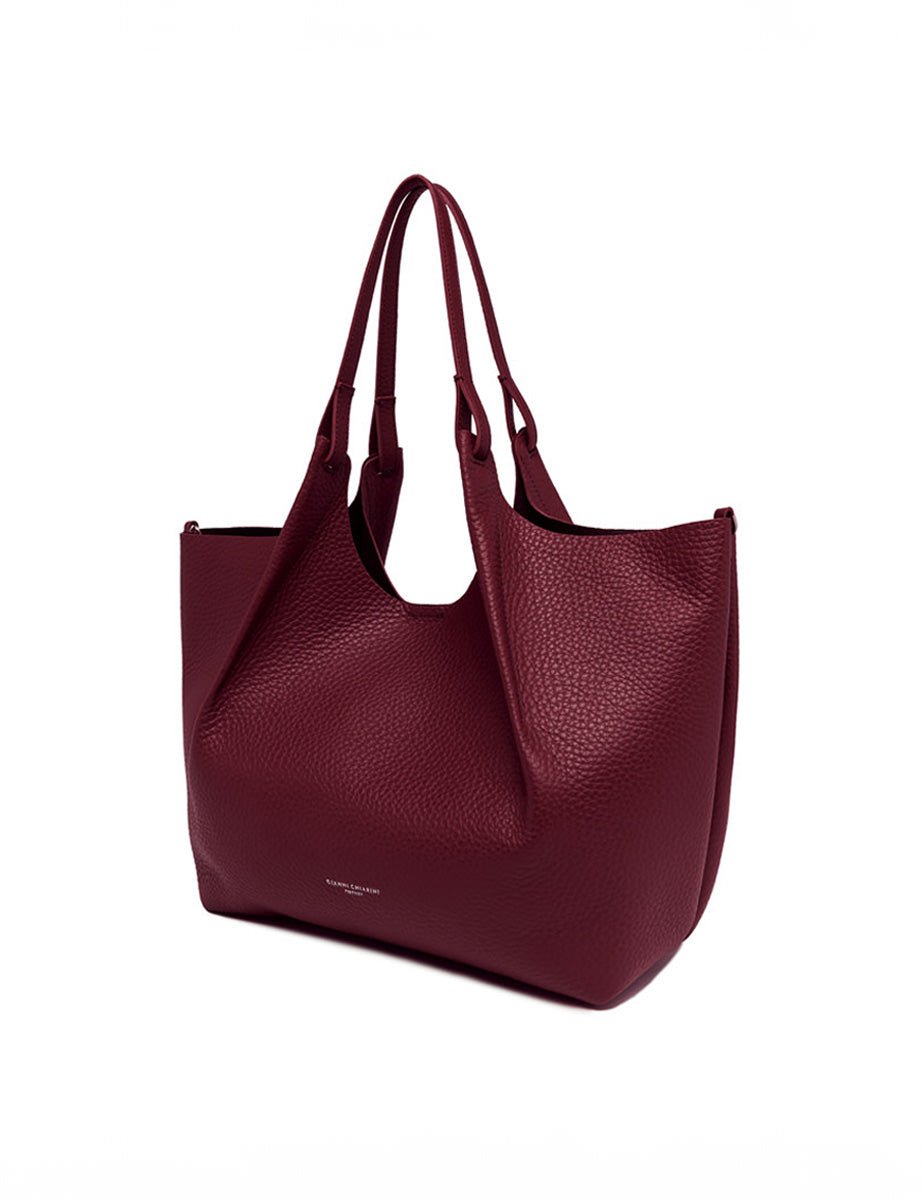 borsa dua pelle wine berry - gianni chiarini - shopper