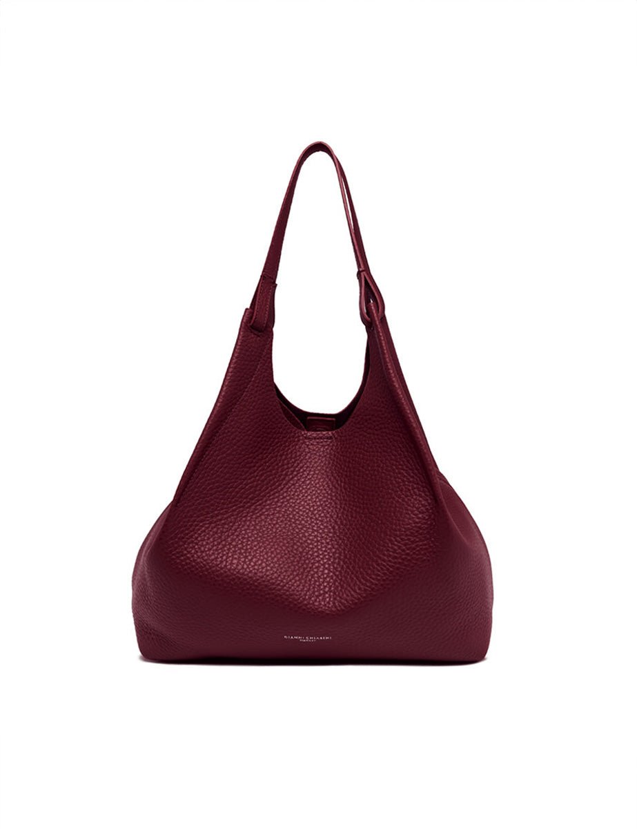 borsa dua pelle wine berry - gianni chiarini - shopper