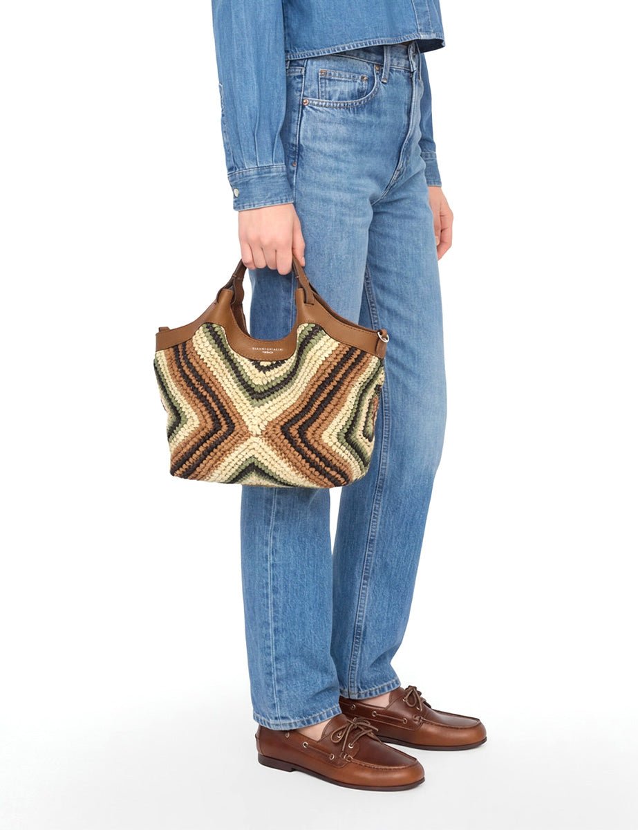 borsa dua rafia willow - gianni chiarini - clutch