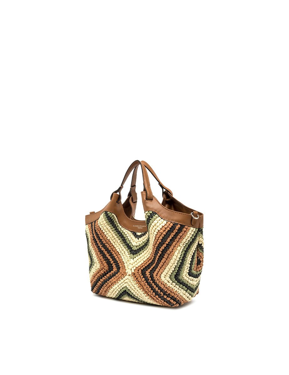 borsa dua rafia willow - gianni chiarini - clutch