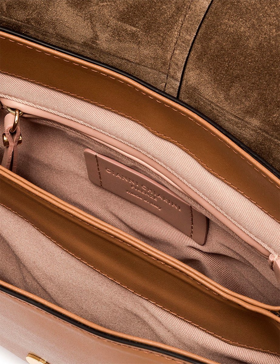 borsa helena round new cuoio - gianni chiarini - clutch