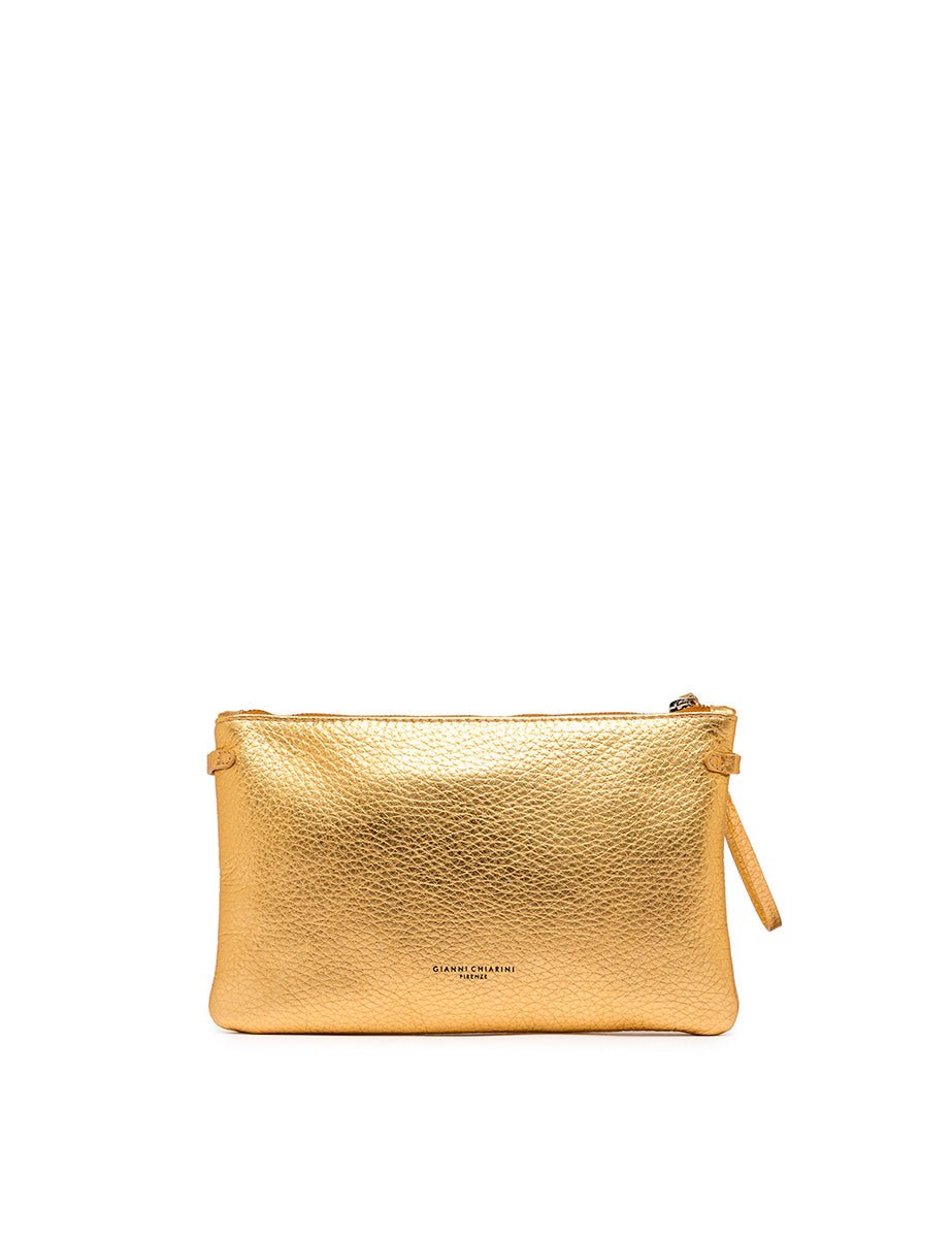 borsa hermy rich gold sabbia - gianni chiarini - clutch