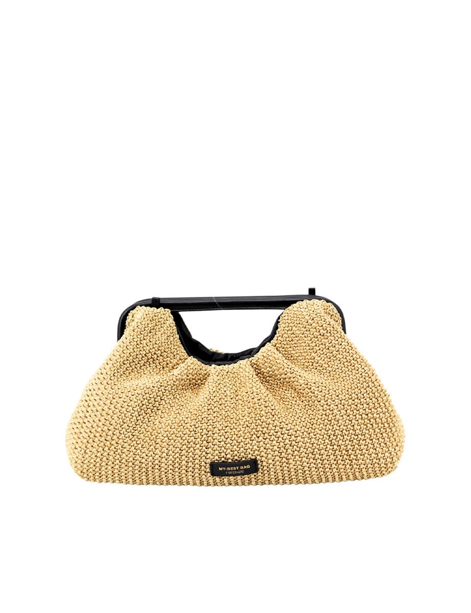 borsa intreccio paglia big natural - my best bag - clutch