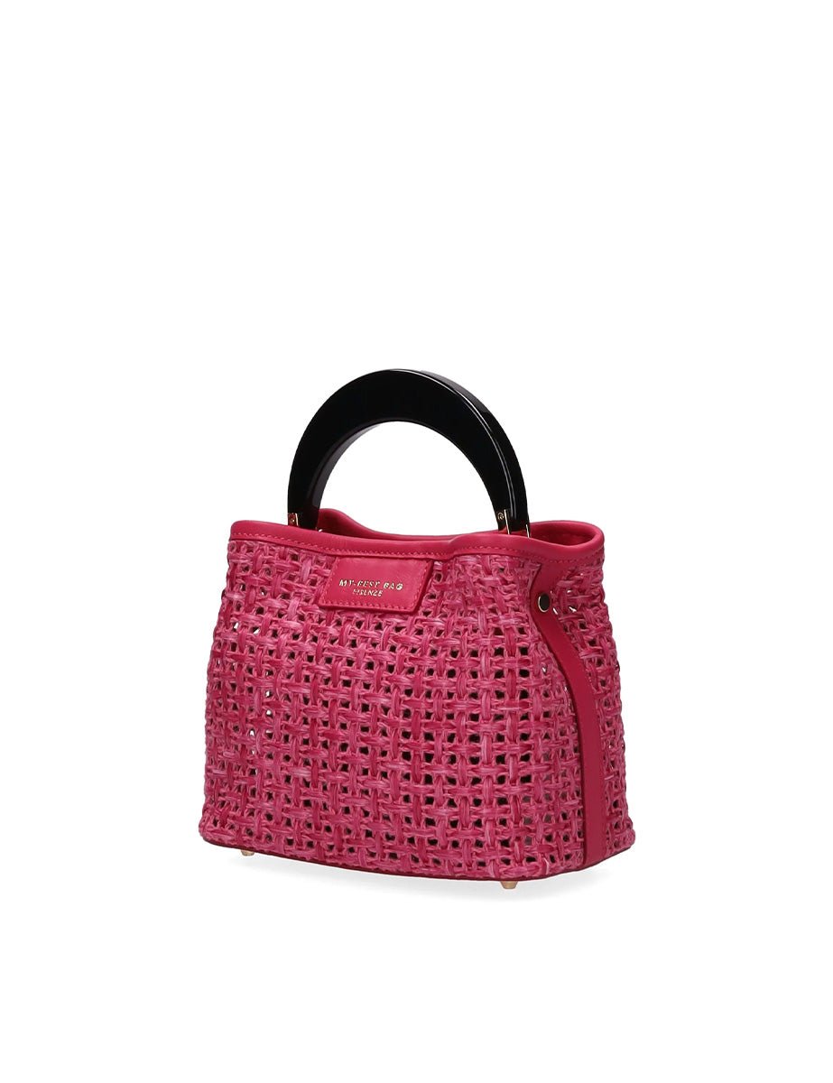 borsa intreccio paglia fuxia - my best bag - shopper