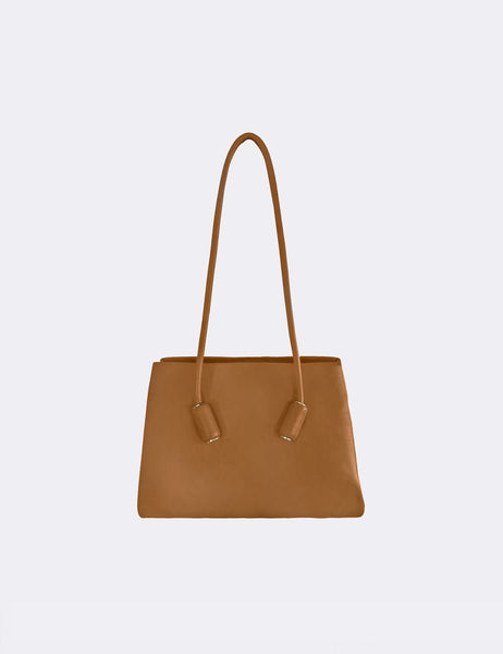 borsa leila vegan caramel shopper the moire – Frida SRL