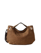 borsa london suede icon naturale - borbonese - shopper