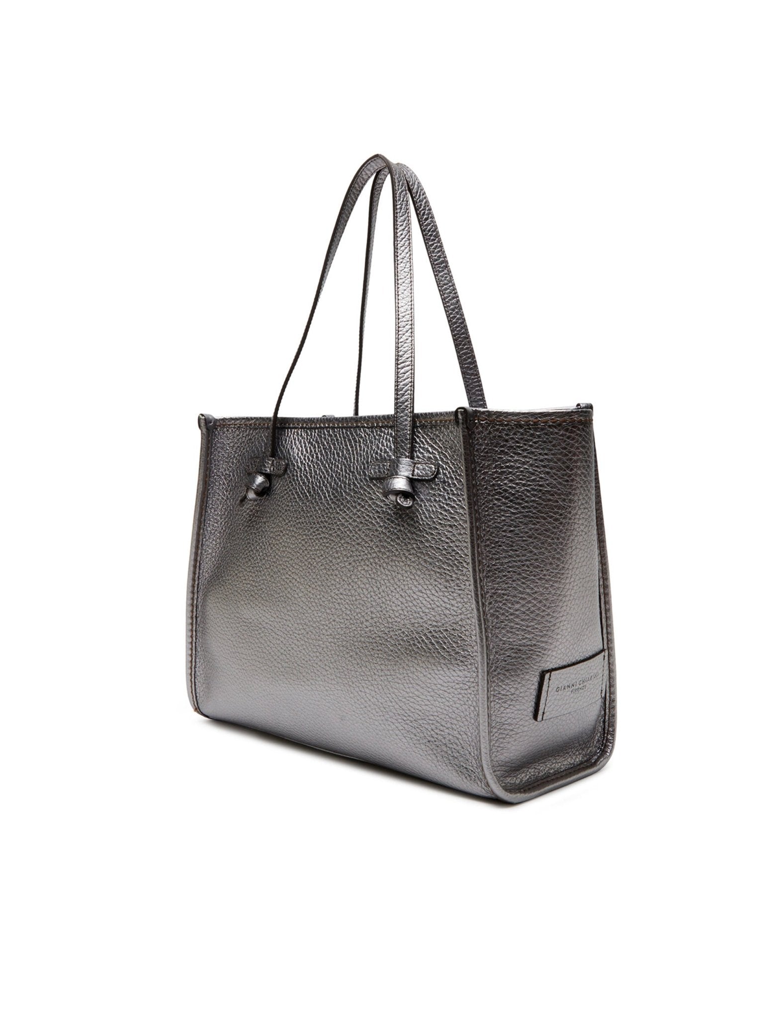 borsa marcella pelle argento - gianni chiarini - shopper