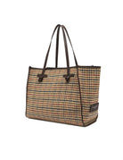 borsa marcella pied de poule beige - gianni chiarini - shopper