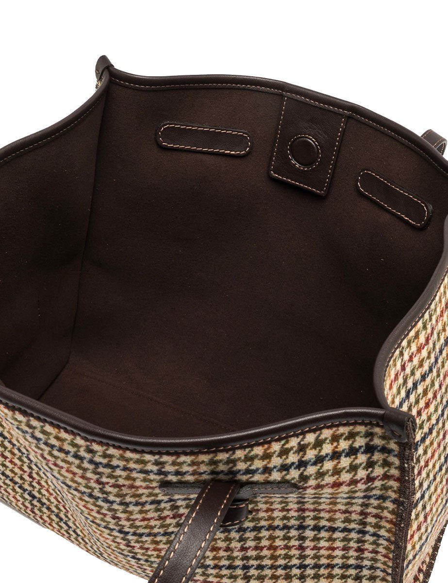 borsa marcella pied de poule beige - gianni chiarini - shopper