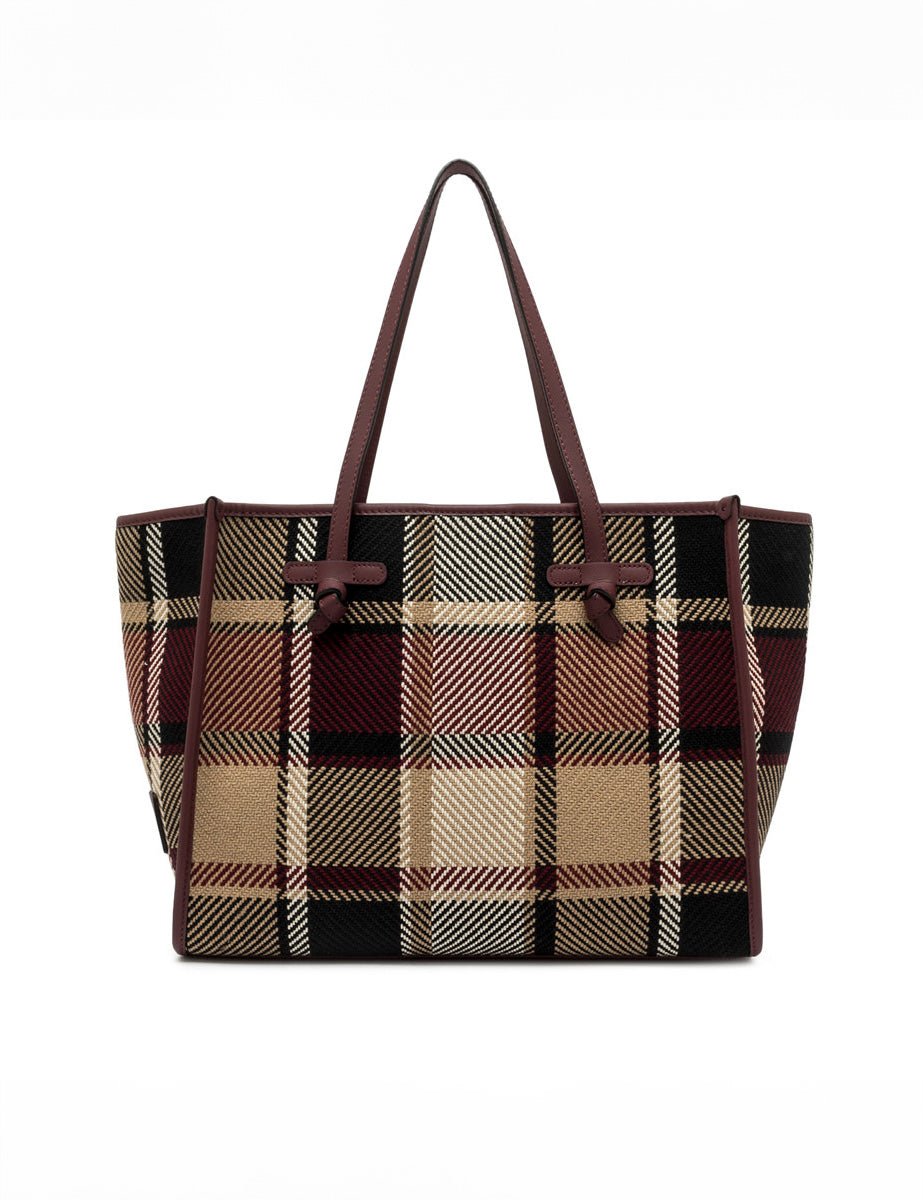 borsa marcella tartan bordeaux - gianni chiarini - shopper