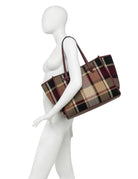 borsa marcella tartan bordeaux - gianni chiarini - shopper