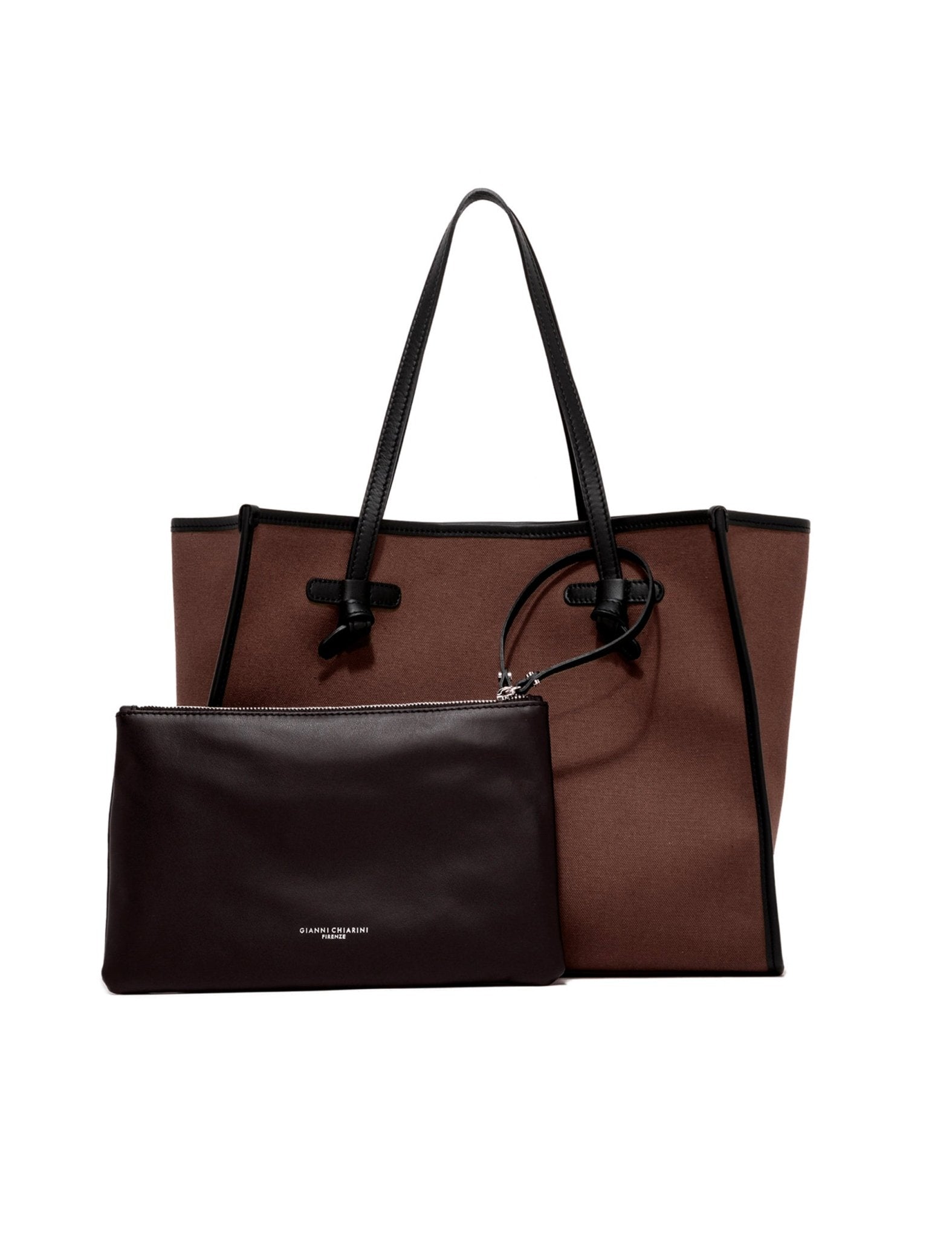 borsa marcella tessuto marrone - gianni chiarini - shopper